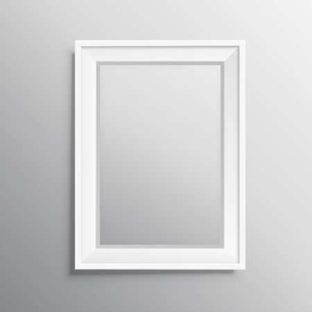 realisitc photo frame mockup displayのイラスト素材