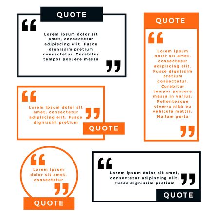 line style geometric quotes template set designのイラスト素材