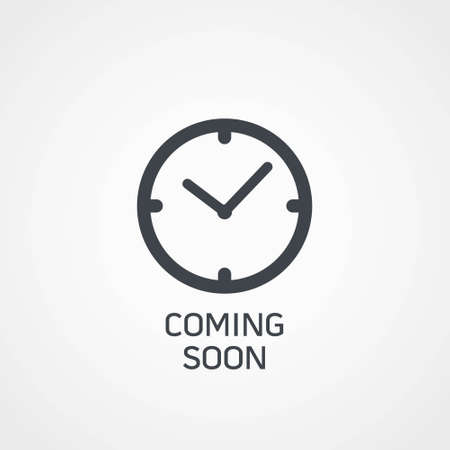 watch icon with coming soon textのイラスト素材