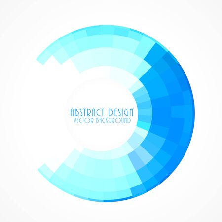 blue circular frame in mosaic style backgroundのイラスト素材
