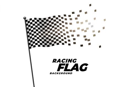 racing checkered flag background designのイラスト素材