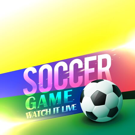 soccer game poster design with bright colorsのイラスト素材
