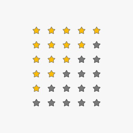 set of star rating symbolsのイラスト素材