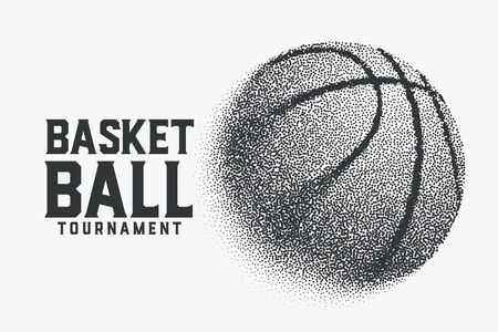basketball made with small dots creative backgroundのイラスト素材