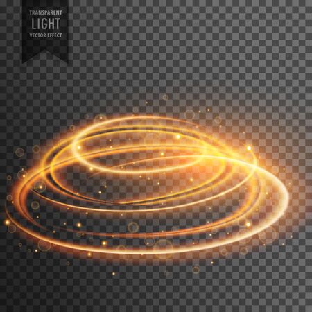 glowing lens flare transparent light effect with sparklesのイラスト素材