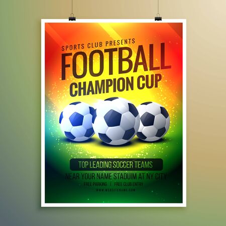 amazing football background for event flyer and invitationのイラスト素材