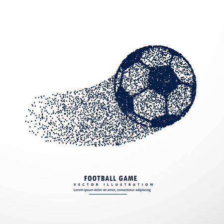 football made with particles or dotsのイラスト素材
