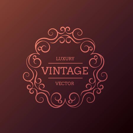 vintage luxury floral frame illustrationのイラスト素材