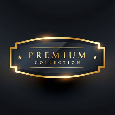 premium collection golden badge and label designのイラスト素材