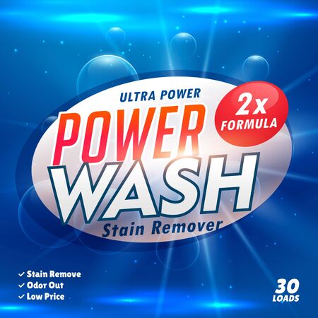 stain remover laundry detergent product designing templateのイラスト素材