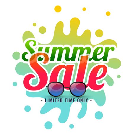 summer splash sale background with sunglassesのイラスト素材