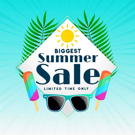 biggest summer sale background designのイラスト素材
