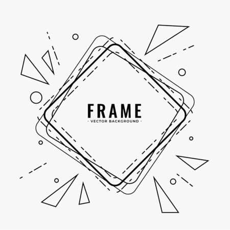 abstract line frame design backgroundのイラスト素材