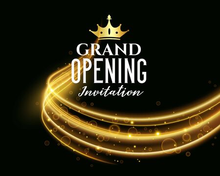 premium grand opening dark invitation bannerのイラスト素材