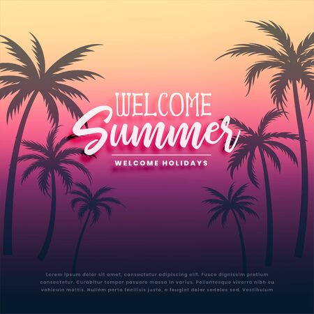 welcome summer holidays background designのイラスト素材