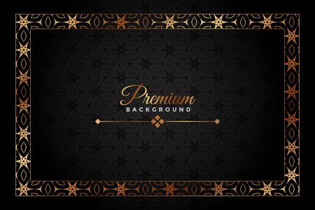 black and gold premium decorative backgroundのイラスト素材