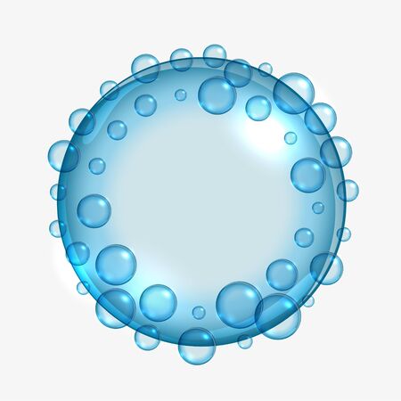 circular water bubbles frame backgroundのイラスト素材