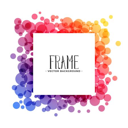 creative colorful circles frame backgroundのイラスト素材