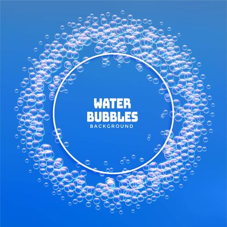 water bubbles or soap foam frame backgroundのイラスト素材