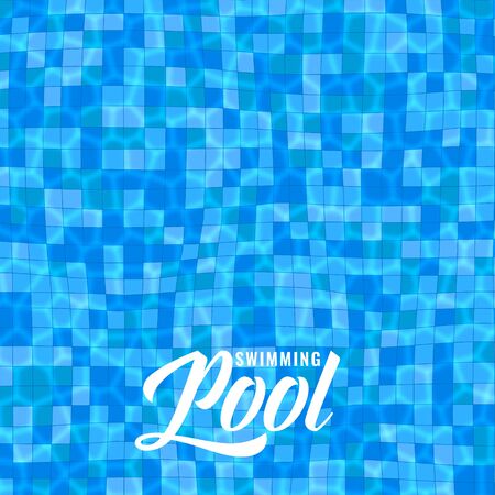 blue swimming pool background with causticsのイラスト素材
