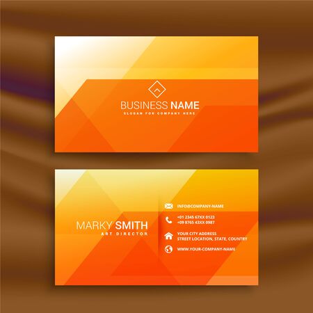 orange abstarct business card designのイラスト素材