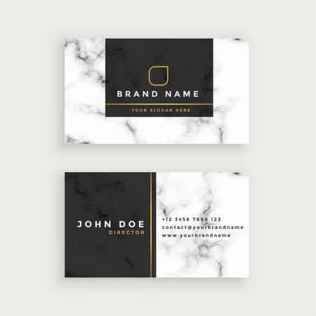 elegant marble texture business card designのイラスト素材