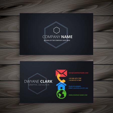 abstract modern business card illustration design template design illustrationのイラスト素材