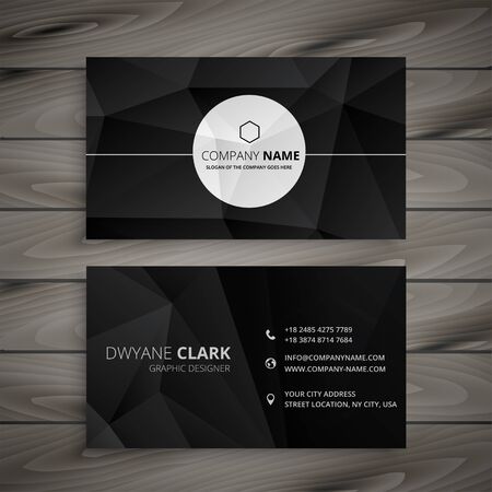 abstract black business card templateのイラスト素材