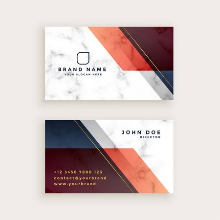 stylish marble business card design with geometric shapesのイラスト素材