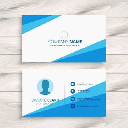 modern blue company business cardのイラスト素材