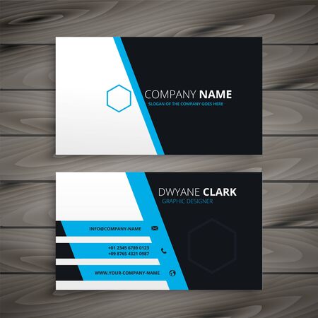 corporate blue business card designのイラスト素材