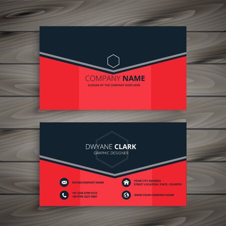stylish red company business card designのイラスト素材