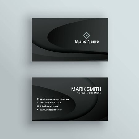 vector dark business card designのイラスト素材