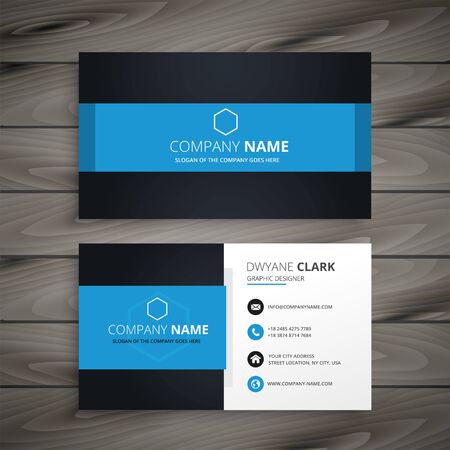 modern blue business card templateのイラスト素材