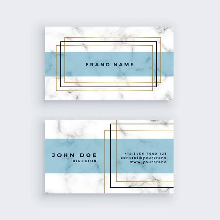 elegant business card design with marble textureのイラスト素材