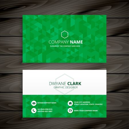 abstract green business card designのイラスト素材