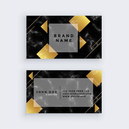 elegant golden luxury marble business card designのイラスト素材