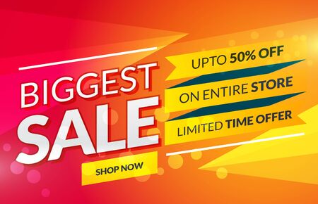 bright sale banner for marketing and promotionのイラスト素材