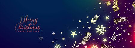 beautiful merry christmas vibrant decorative banner designのイラスト素材