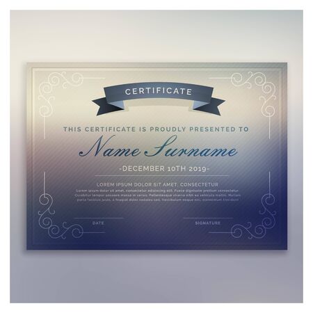 premium multipurpose business certificate template design in modern geometric styleのイラスト素材