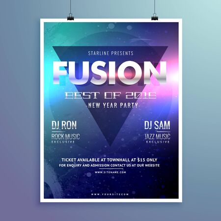 stylish modern music flyer design templateのイラスト素材