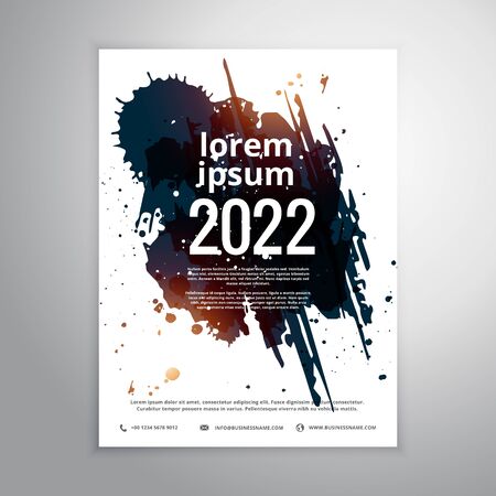 creative brochure flyer design with vibrant colors template design illustrationのイラスト素材