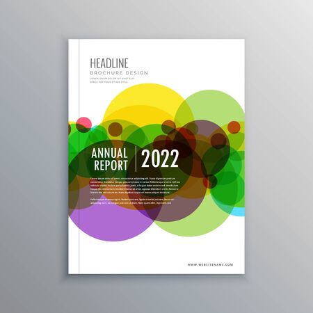 creative brochure flyer design with vibrant colors template design illustrationのイラスト素材