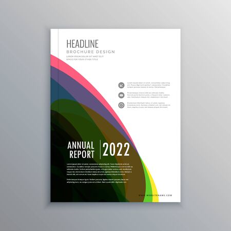 creative brochure flyer design with vibrant colors template design illustrationのイラスト素材