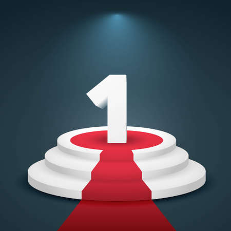 number one 3d designのイラスト素材