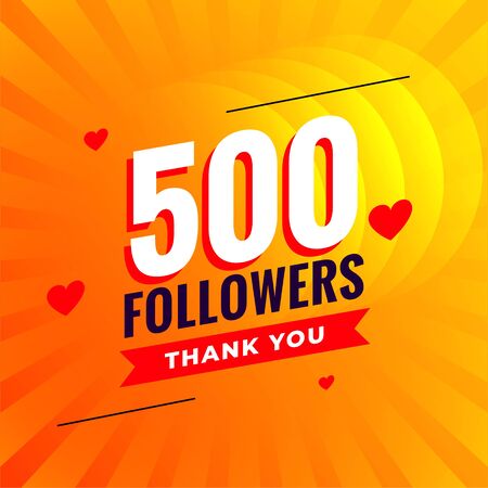 500 followers social media network backgroundのイラスト素材