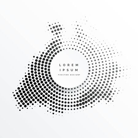 halftone abstract circular frame designのイラスト素材