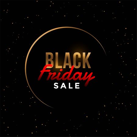 stylish black friday golden sale banner designのイラスト素材