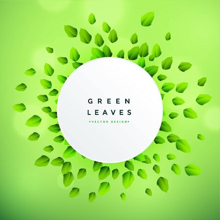 beautiful green leaves frame backgroundのイラスト素材