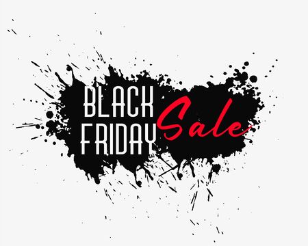abstract black friday ink splash backgroundのイラスト素材